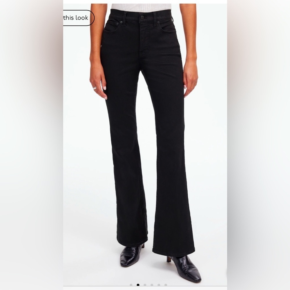 Madewell Womans Trendy Black Fleamarket Flare Jean